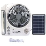 Zs - GD-8028 6 In 1 Rechargeable Solar Fan