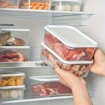 4PCS Set Of 1200ML Stackable Food Storage Containers With Lids - Bpa-free Pp Plastic Perfect For Meat Fruits & Vegetables - Idea