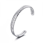 Farah Bangle Stainless Steel Cuff Bangle Size Length: 65MM Diameter
