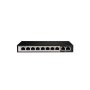 10-PORT 10/100/1000MBPS Unmanaged Gigabit Long Range Poe Switch 8X Poe Ports + 2X Uplink Ports 96 Watts Poe Budget Max Distan