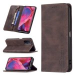 For Oppo A74 5G A93 5G A54 5G Magnetic Rfid Blocking Anti-theft Leather Case With Holder & Card Slots & Wallet Brown