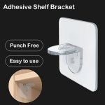 4PCS Easy-install Adjustable Closet Dividers - Expandable Storage Racks For Home & Dorm No Drilling Required Includes Adhesive P