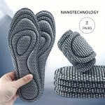 3PAIRS Comfortable Breathable Deodorant Cuttable Insoles For Women & Men