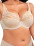 Plus Size Sexy Bra Women's Plus Contrast Lace Underwire Full Cover MINI Bow Light Bra