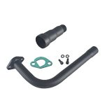 Black 3 Stage Exhaust Header Pipe For Predator 212CC 196CC 6.5HP Go Kart And Gas MINI Bike For Coleman Powersports CT200U BT200X