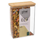 Acrylic Storage Rect Bamboo Lid 4.3L