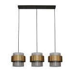 Bonbon 3 Light Pendant Brass And Glass