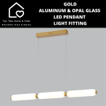 Goldair Gold Aluminum & Opal Glass LED Pendant Light Fitting