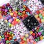 100PCS 4X7MM Heart Shape Letter Beads A-z Mixed For Diy Handmade Bracelet Necklace Earrings Key Ring Small Business Jewelry Making Craft Supplies