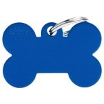 Myfamily Large Bone Pet Id Tag - Aluminium Blue Waggs Online Pet Shop