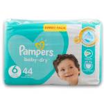 Pampers Baby-dry Baby Diapers Size 6 Jumbo Pack - 44 Diapers