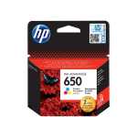 original hp 650 tri-colour ink cartridge