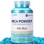 Mica Powder 7.05OZ200G Silk Blue Mica Powder Pigment For Epoxy Resinlip Glosspaintdyesoap Makingnail Polish Candle Making Bath B