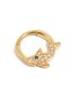 Goldair Gold Plated Surgical Steel Cubic Zirconia Shark Clicker Ring