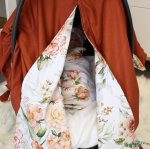 Opel Open Flap Car Seat Cover Open Flap Rust With Floral