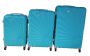 3 Piece Spiral Travel Luggage Bag Set- Apple Green