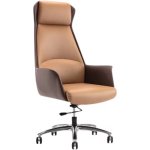 Modern Executive Swivel Office Chair With Steel Base