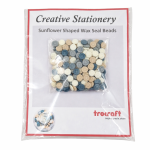 Sunflower Shaped Wax Seal Beads - 200 Piece Set Grey