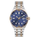 Guess Premier Silver & Rose Gold Date Gents Watch GW0330G3