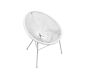 Acapulco Rattan & Steel Round Patio Chair White