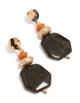 Goldair Gold Acrylic Stone Drop Threader Earrings