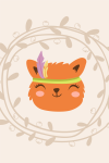 Ethnic Fox - Canvas Print - 600MM X 600MM