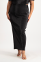 Tessa Plisse Maxi Skirt - Black - XL