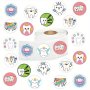 500PCS Teeth Tooth Dental Cute Funny Stickers Suitable For Computer Skateboard Suitcase Water Bottle Phone Case