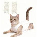 2 Pack Cat Recovery Suit After Spay Surgery Anti-licking Onesie Breathable Abdominal Wound Healing Surgical Clothes For Kittens