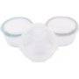 Bowls Glass White-grey-blue 3PCS