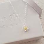 Demi 925 Sterling Silver Flower Necklace 7MM On 45CM Chain