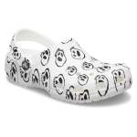 Classic Skull Print Clog Kids Age 5+ - White black J3