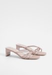 Knot Detail Flat Heeled Mules