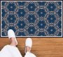 Boho Blue Seamless Pattern Bathroom Vinyl Flooring