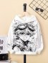 Cartoon Cool Anime Boy Print Boys Long Sleeve Hoodie Stay Stylish And Cozy Sweatshirt - Perfect Spring Fall Essential For Your Fashionista