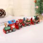 Christmas Wooden Train Decoration Set Festive Home Decor For Anniversary Graduation First Communion - Patriotic Theme Holiday Ornament No Electricity Required