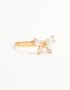 Goldair Gold Plated Sterling Silver Cubic Zirconia Bow Ring - Sm