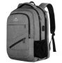 Travel Laptop Bag - With USB Charging Port - Grey