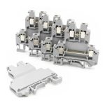 UKKB3 Din Rail Terminal Block 32A 500V Screw Clamp Compact 10PCS Industrial Electrical Connector Block