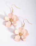 Goldair Gold Blush Petal Drop Earrings