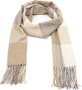 BlackBerry Thick Knit Block Scarf Beige/brown