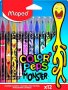 MAPEX Maped Monster Felt Tips 12'S