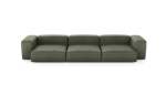 Three Module Sofa - Leather - Olive - 377CM X 136CM