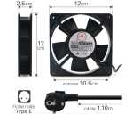 Cooling Fan 220VAC PC Cooling Fan With Power Supply