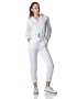 Urban Zip-up Jumpsuit - White - Medium
