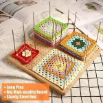 1PC Bamboo Crochet Blocking Board - Wooden Knitting Shaping Tool For All Seasons White
