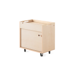 Pedestal Side Table Credenza - 1 X Pedestal