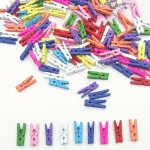 50PCS MINI Wooden Clothespins For Photos & Crafts - Colorful Decorative Clips For Hanging Pictures Cards & Diy Projects