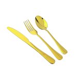Cutlery Set Gold Fork Knife Spoon Tbd