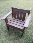 Recycled Plastic Furniture – Single Seater Bench With Back And Armrest
